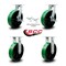 Service Caster 10 Inch Heavy Duty Green Poly on Metal Caster Swivel Lock/Brake 2 Rigid, 2PK SCC-KP92S1030-PUR-GB-SLB-BSL-2-R-2 - alternate 5